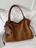 Faux Suede Tote Bag - DippedShop Wholesale - #3203