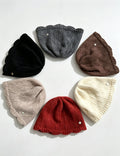 Elegant Solid Color Wool Blend Knit Beanie Hat 6W6HAT548