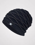 Winter Star Solid Color Fleece-Lined Knit Beanie 6W6HAT661