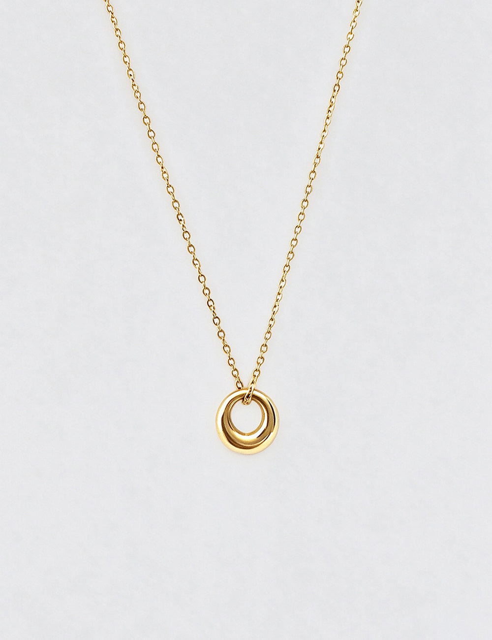 Minimalist Irregular Hollow Circle Pendant Necklace 6W6JNC1009