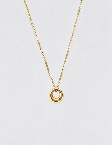 Minimalist Irregular Hollow Circle Pendant Necklace 6W6JNC1009