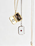 Fashion Square Pendant Photo Locket Necklace 6W6JNC380L