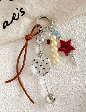Chic Star Handmade Beaded Pendant Keychain Bag Charm 6W10BBC334