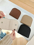 Minimalist Solid Color Semicircle Coin Purse Wallet 6S10BWB131