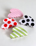 Polka Dot Heart Hair Claw - DippedShop Wholesale - #7939