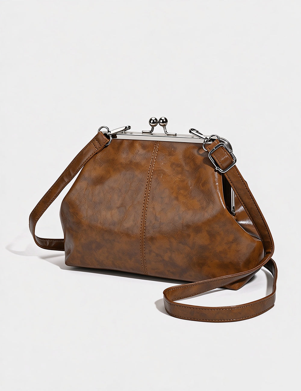 Vintage Kiss-Lock Large Capacity Crossbody - DippedShop Wholesale - #2883