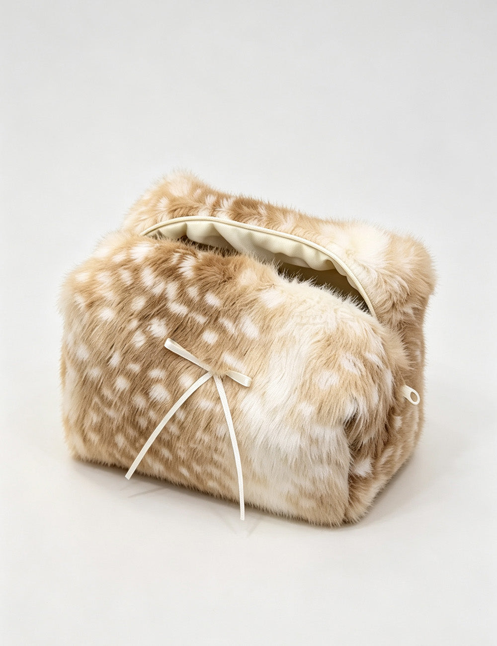 Plush Deer Print Cosmetic Bag - DippedShop Wholesale - #8995