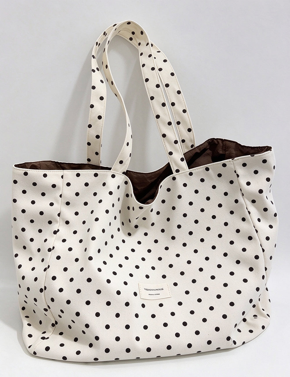 Simple Polka Dots Lightweight Canvas Tote Bag 6W10BBG2471
