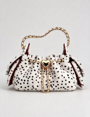 Elegant Soft Plush Leopard Print Shoudler Bag 6W10BBG2364