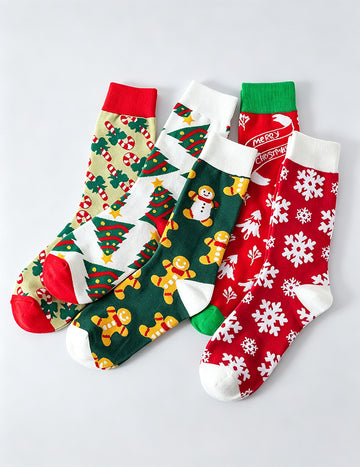 Classic Christmas Printed Crew Socks 6W8FSO910