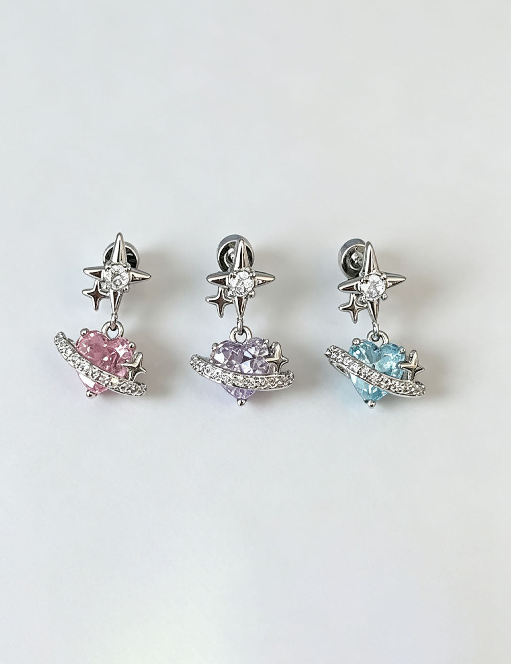 Wrap Heart Rhinestone Earrings - DippedShop Wholesale - #8899