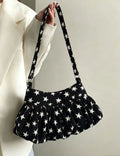 Color Block Star Print Ruffled Underarm Bag 6W10BBG1317
