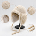 Fleece-Lined Earflap Knitted Beanie - DippedShop Wholesale - #2867