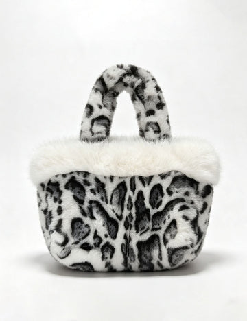 Retro Leopard Pattern Plush Handbag 6W10BBG1946
