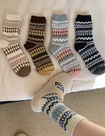 Fair Isle Socks - DippedShop Wholesale - #7587
