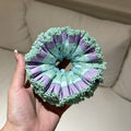Elegant Lace Trim Ruched Oversized Hair Scrunchie 6W6HSR472