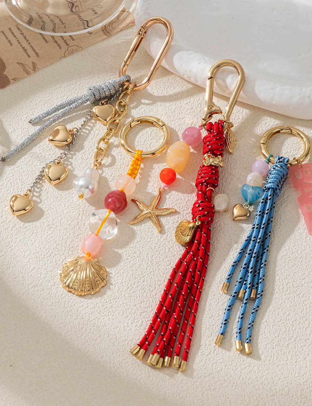 Stylish Rope Braided Heart Pendant Bag Charm 6W10BBC343