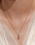 Elegant Silver Plated Rhinestones Pendant Choker Necklace 6W6JNC683