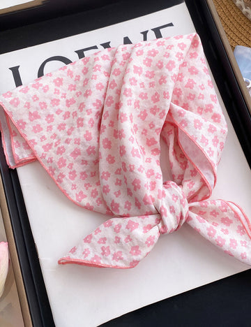 Sweet Floral Print Soft Silk Scarf 6W6NSI202