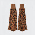 Vintage Leopard Pattern Rib Cuff Socks 6W8FSO1001
