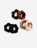 Minimalist Solid Color Ruffled Hair Scrunchies 6W6HSR329