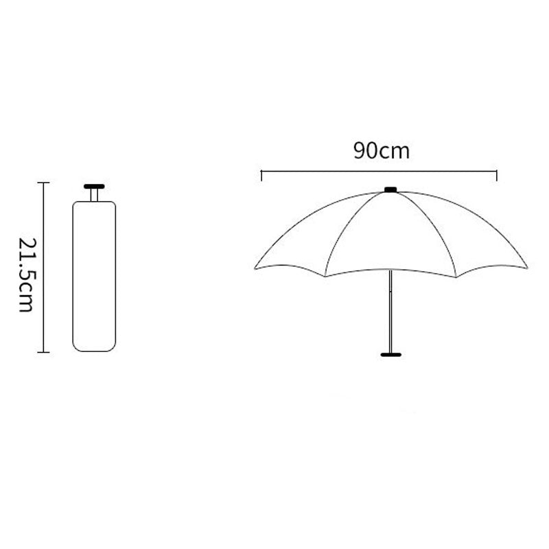 Fresh Floral Print Portable Compact Umbrella MK2MBFN6Z11UL12
