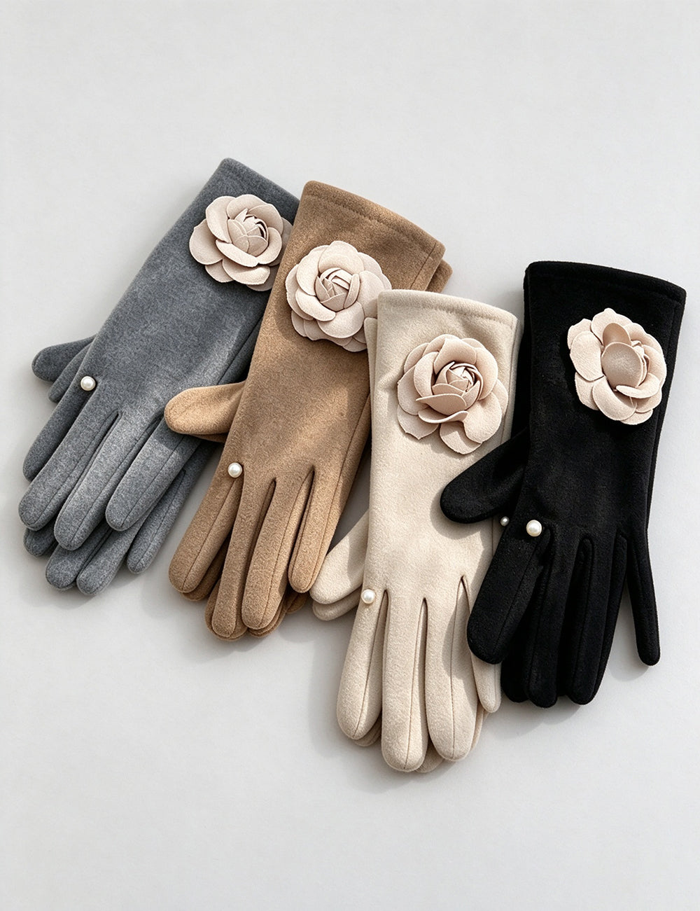 3D Flower Thermal Gloves - DippedShop Wholesale - #1699