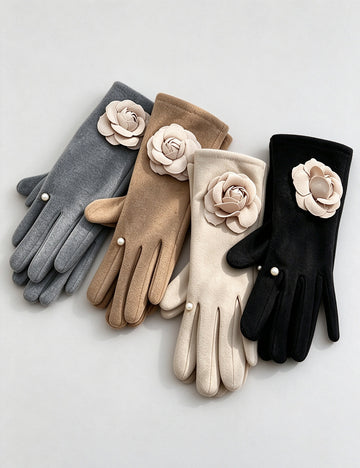 3D Flower Thermal Gloves - DippedShop Wholesale - #1699