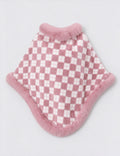 Plaid Faux Fur Poncho Cape - DippedShop Wholesale - #2131