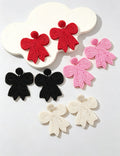 Beaded Bowknot Pendant Earrings - DippedShop Wholesale - #4387