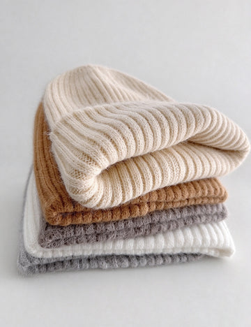 Rib Knit Beanie Hat - DippedShop Wholesale - #3091