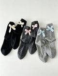 Elegant Bow Knot Warm Wool Blend Slouch Socks 6W8FSO541