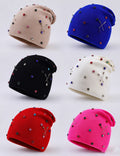 Rhinestone Slouchy Knit Beanie - DippedShop Wholesale - #1283