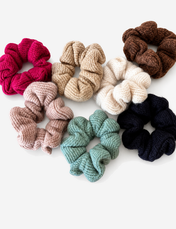 Minimalist Solid Color Knit Hair Scrunchies 6W6HSR323
