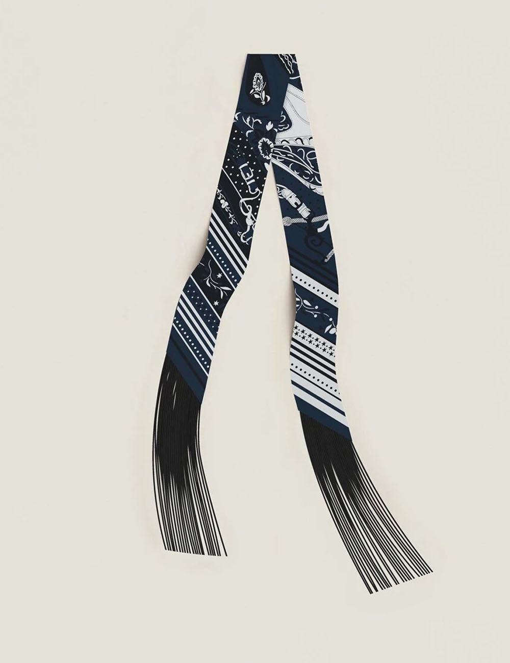 Horse Print Tassel Silk Scarf - DippedShop Wholesale - #8547