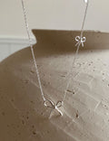 Minimalist Bow Knot Pendant Chain Necklace 6W6JNC435