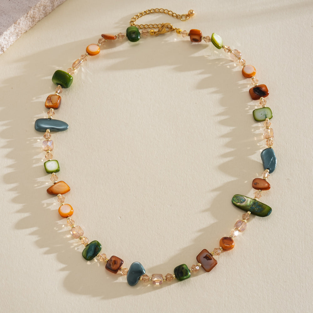 Crystal Bead Choker Necklace - DippedShop Wholesale - #8355