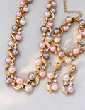 Chic Rhinestone Pearl Twist Choker Necklace 6W6JNC957