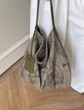 Retro Animal Print Linen Shoulder Bag 6S10BBG1553