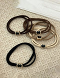Refined Double Layer Bowknot Elastic Hair Tie MK2BLW6W6HHT16