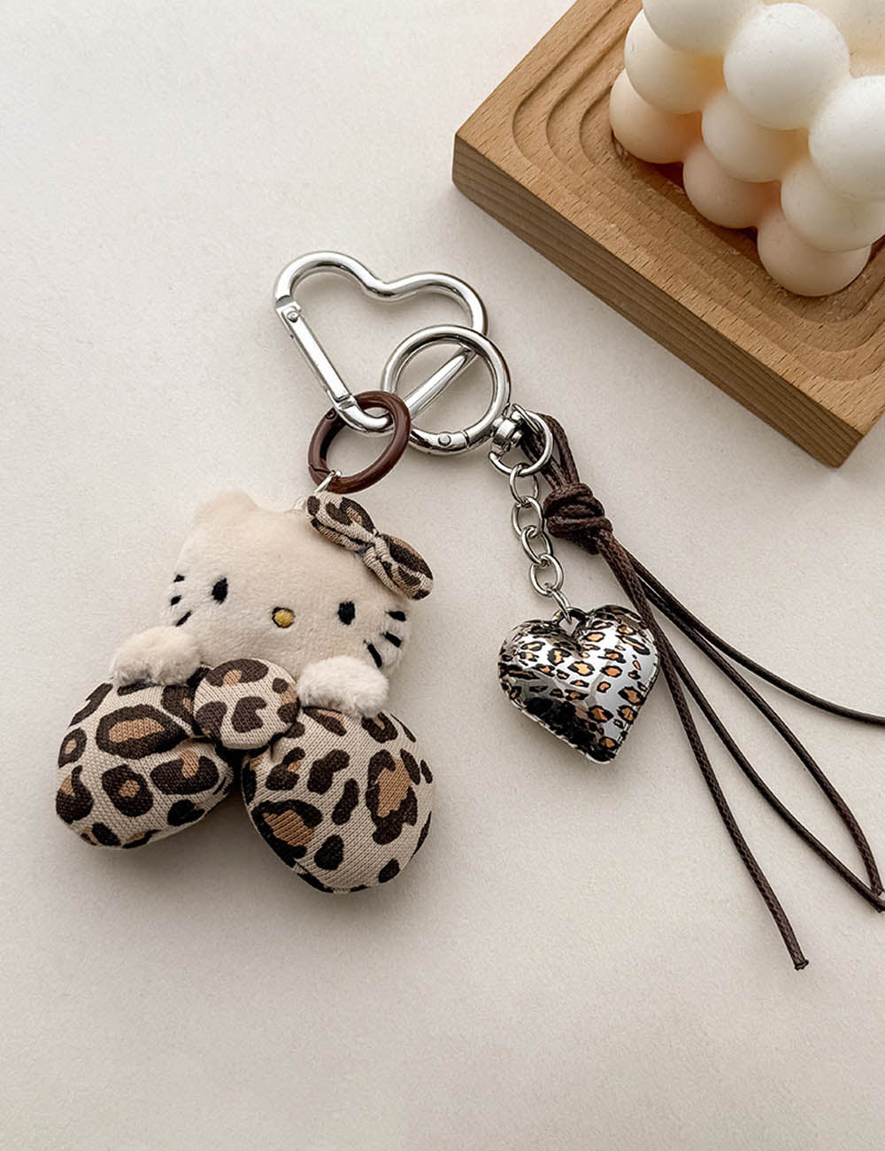 Cute Leopard Hello Kitty Keychain Bag Charm 6W10BBC413