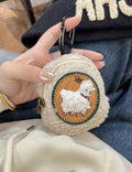 Cute Mini Lamb Wool Coin Purse Earbud Case 6S10BWB107
