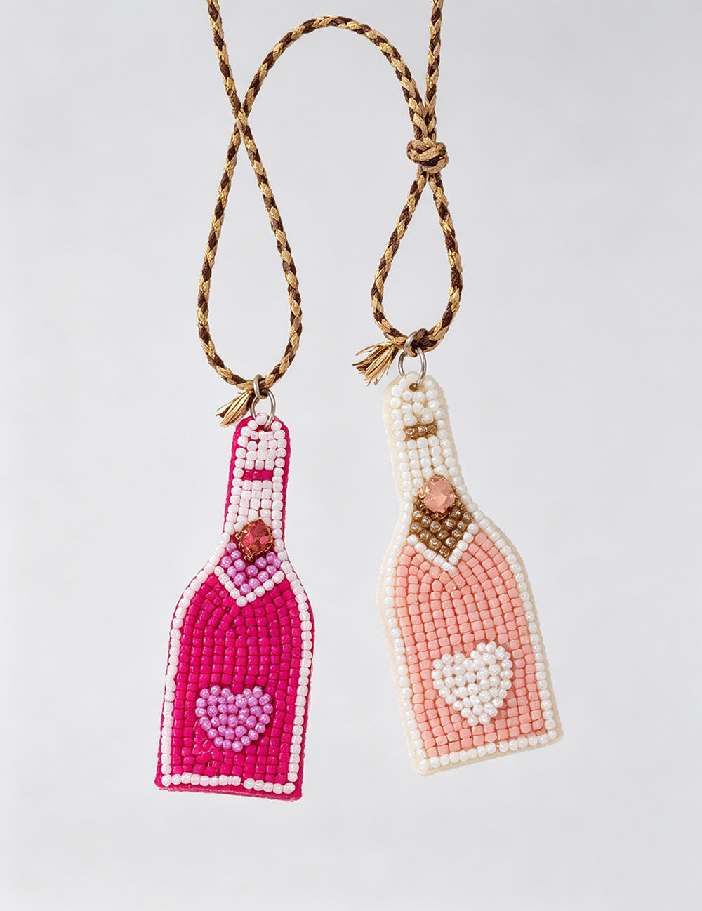 Creative Color Block Beads Bottle Pendant Bag Charm 6W10BBC783