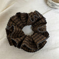 Double Layer Plaid Scrunchies - DippedShop Wholesale - #2611
