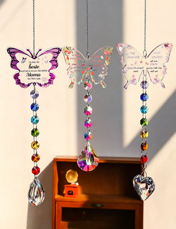 Oversized Butterfly Colorful Crystal Pendant Suncatchers MK2CZAS6H7HLS55