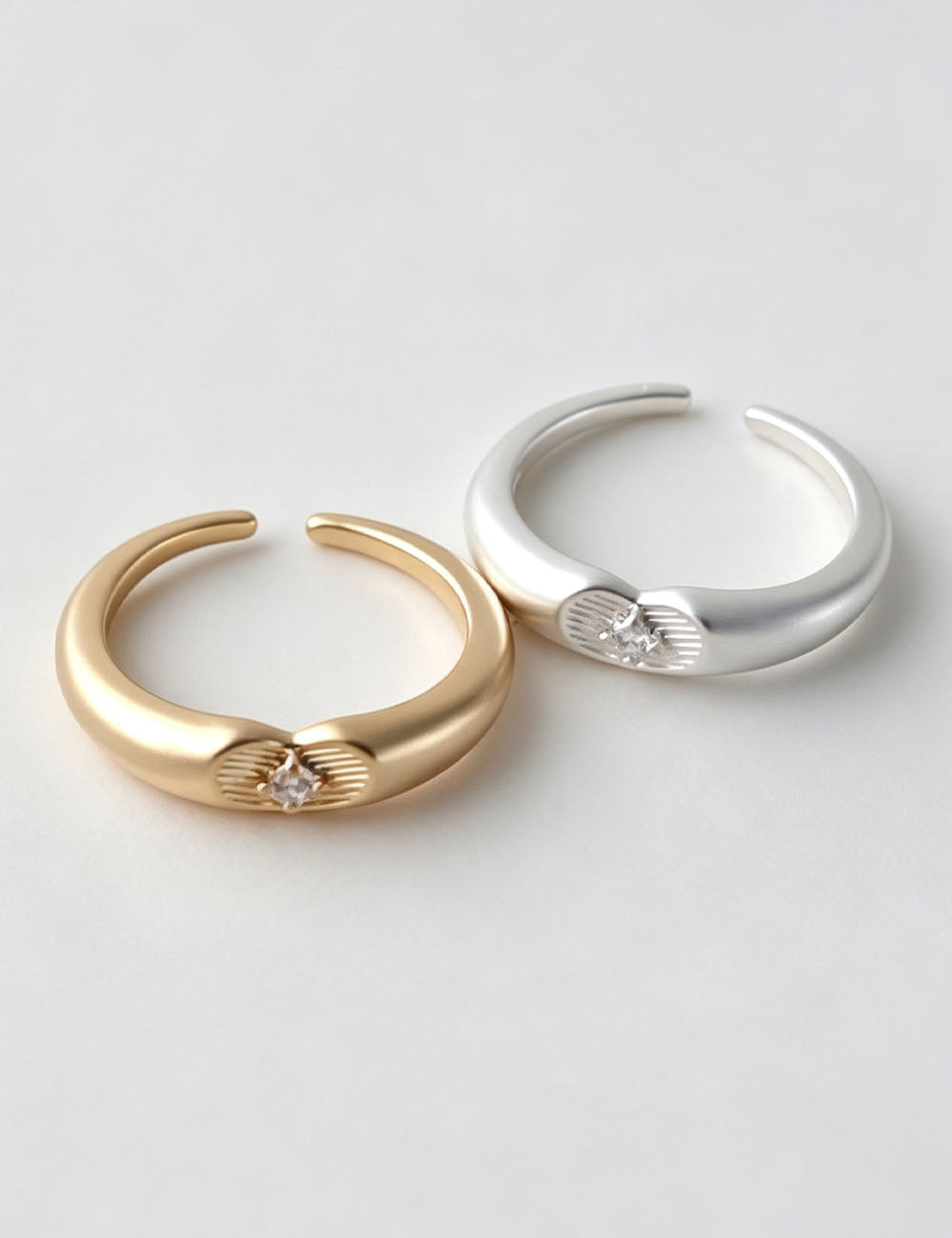 Heart Zircon Open Ring - DippedShop Wholesale - #0563