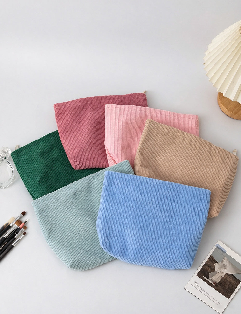 Solid Color Corduroy Large Capacity - DippedShop Wholesale - #0451