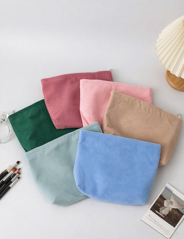 Solid Color Corduroy Large Capacity - DippedShop Wholesale - #0451