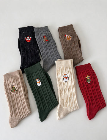 Cable Knit Crew Socks - DippedShop Wholesale - #3027