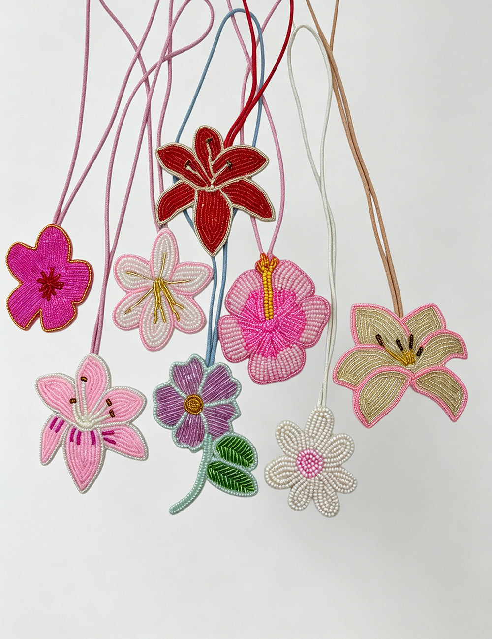 Sweet Handmade Beads Floral Pendant Bag Charm 6W10BBC806